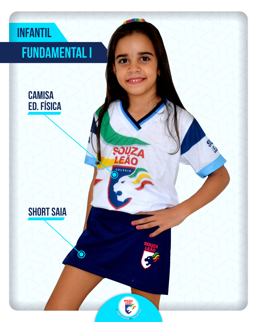 Camisa Ed Fuica Short Saia Infantil Fundamental 1